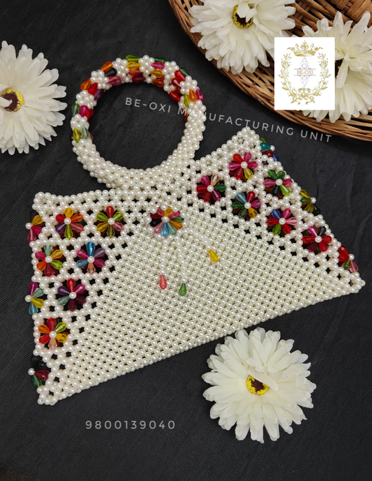 MULTICOLOUR HANDCRAFTED PREMIUM PEARL BAG