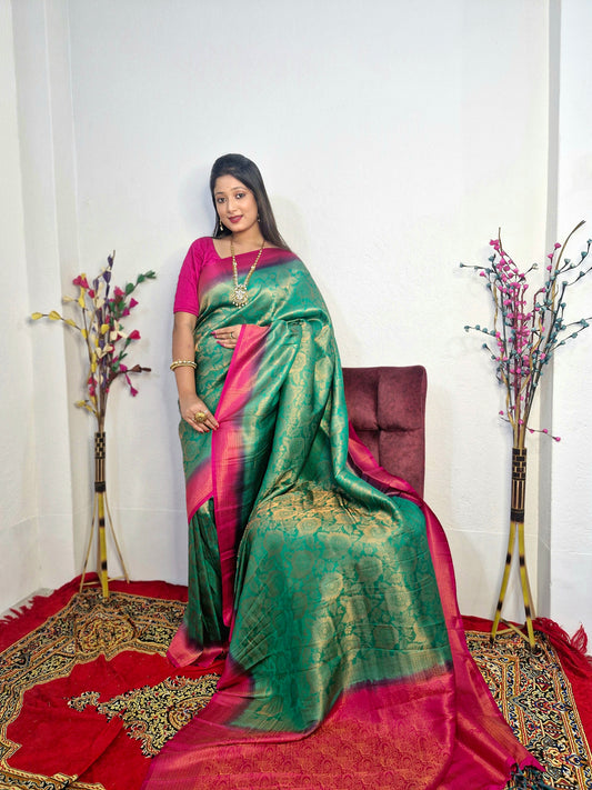 SB05 MULBERY SILK  SAREE WITH BLOUSE PIECE