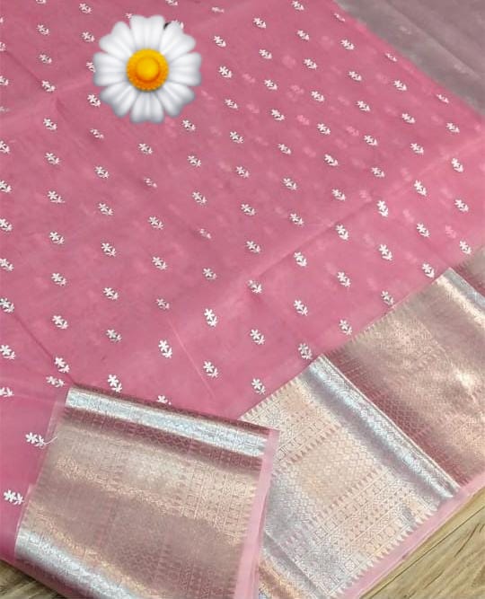 SM23 BANARASI KORA ORGANZA TISSUE SAREE