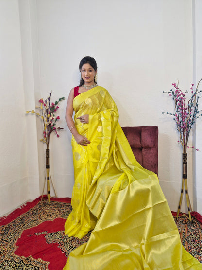 SM39 BANARASI TISSUE KATAN SAREE