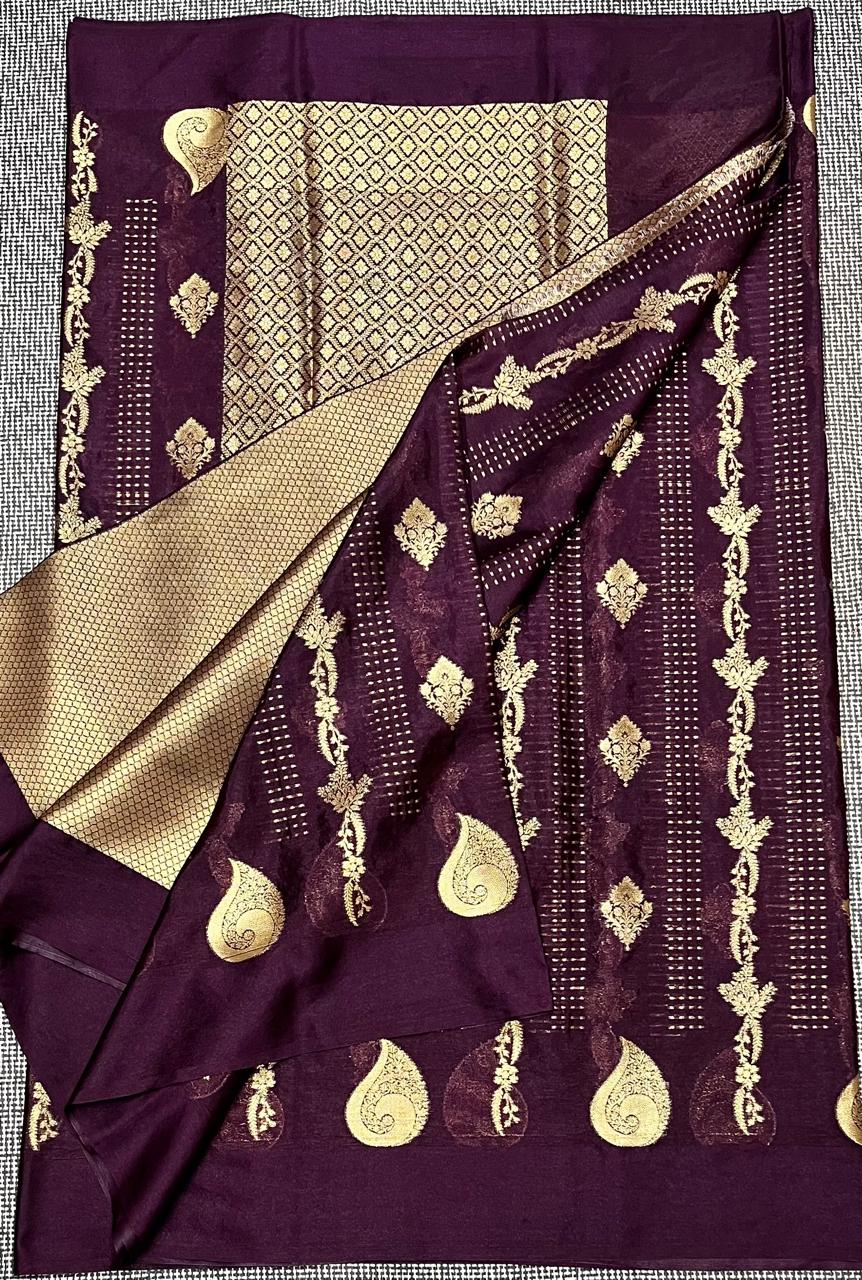 SM39 BANARASI TISSUE KATAN SAREE